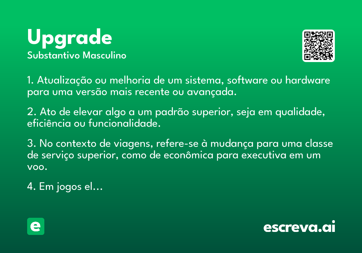 upgrade