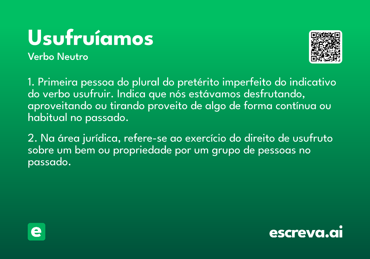 usufruíamos
