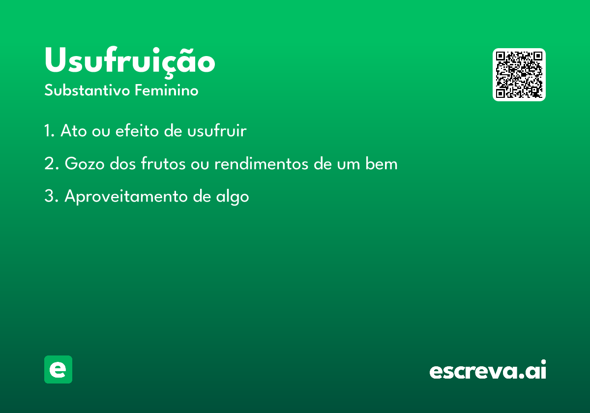 usufruição