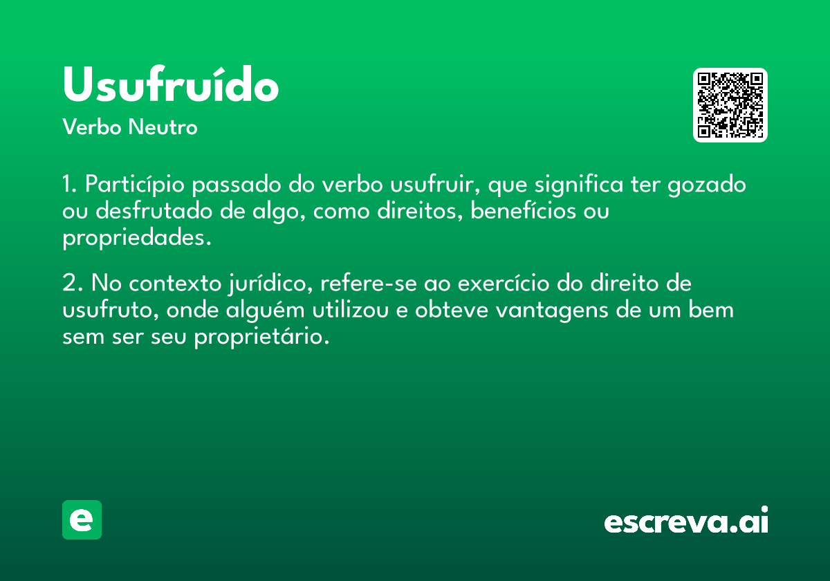 usufruído