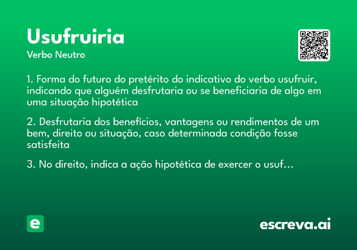 usufruiria