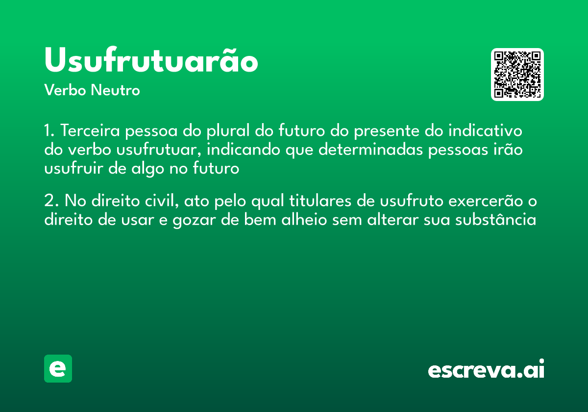 usufrutuarão
