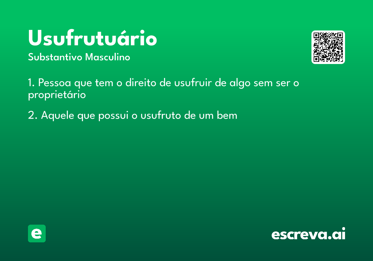 usufrutuário