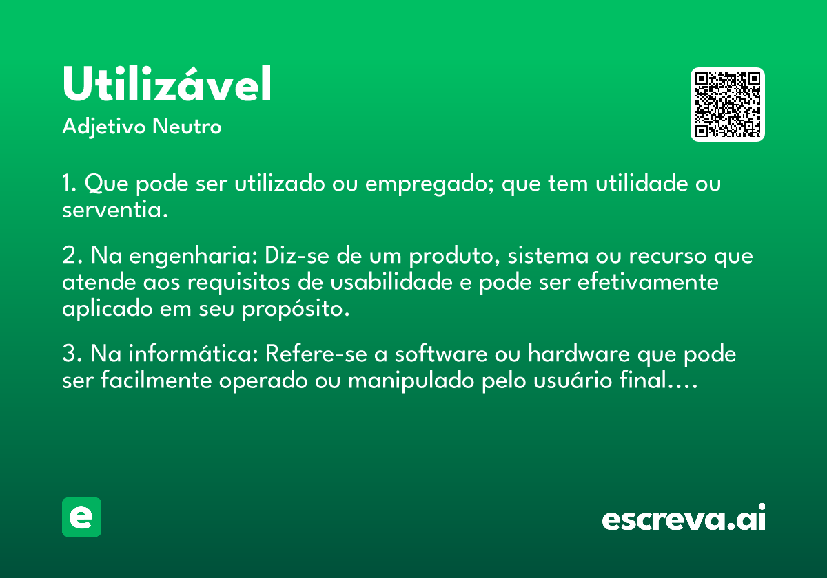 utilizável