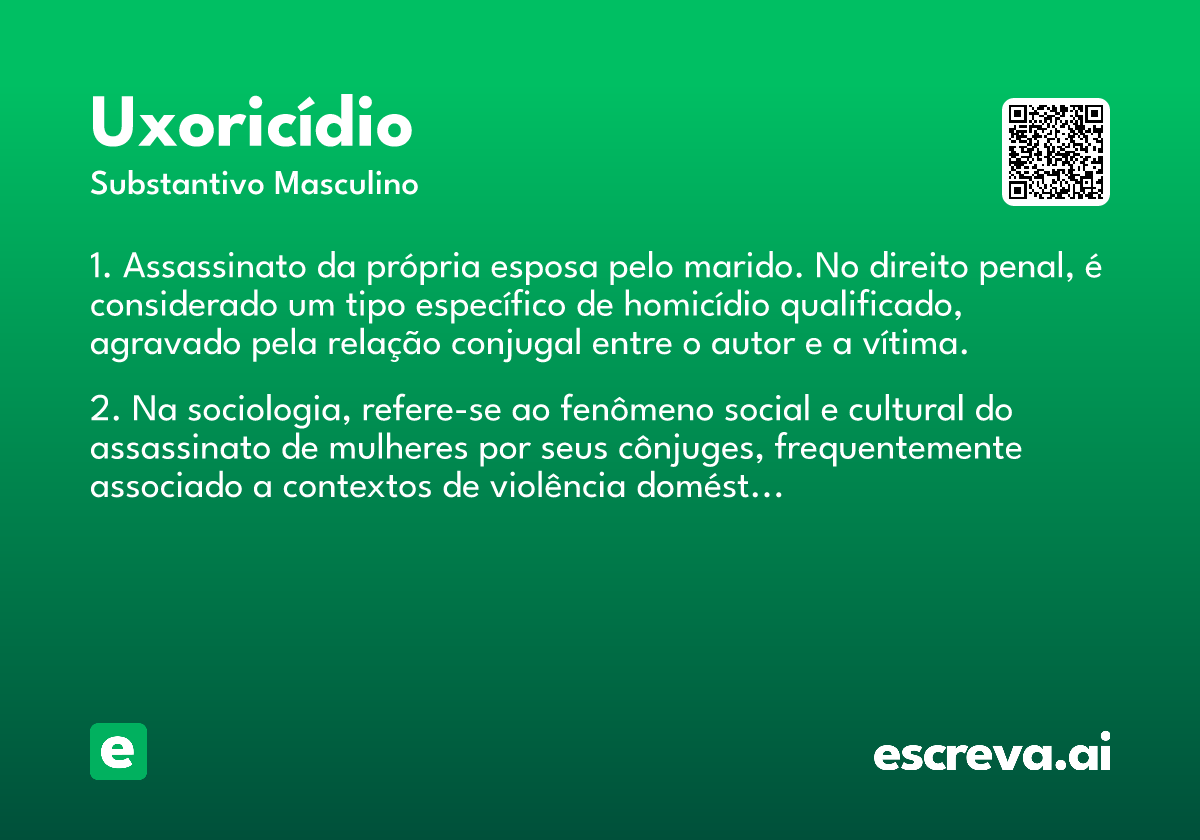 uxoricídio