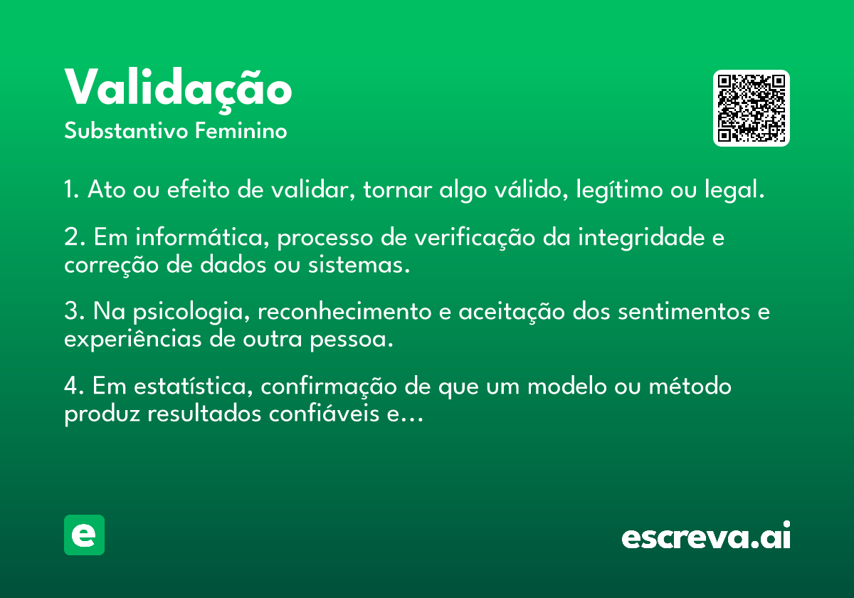 validação