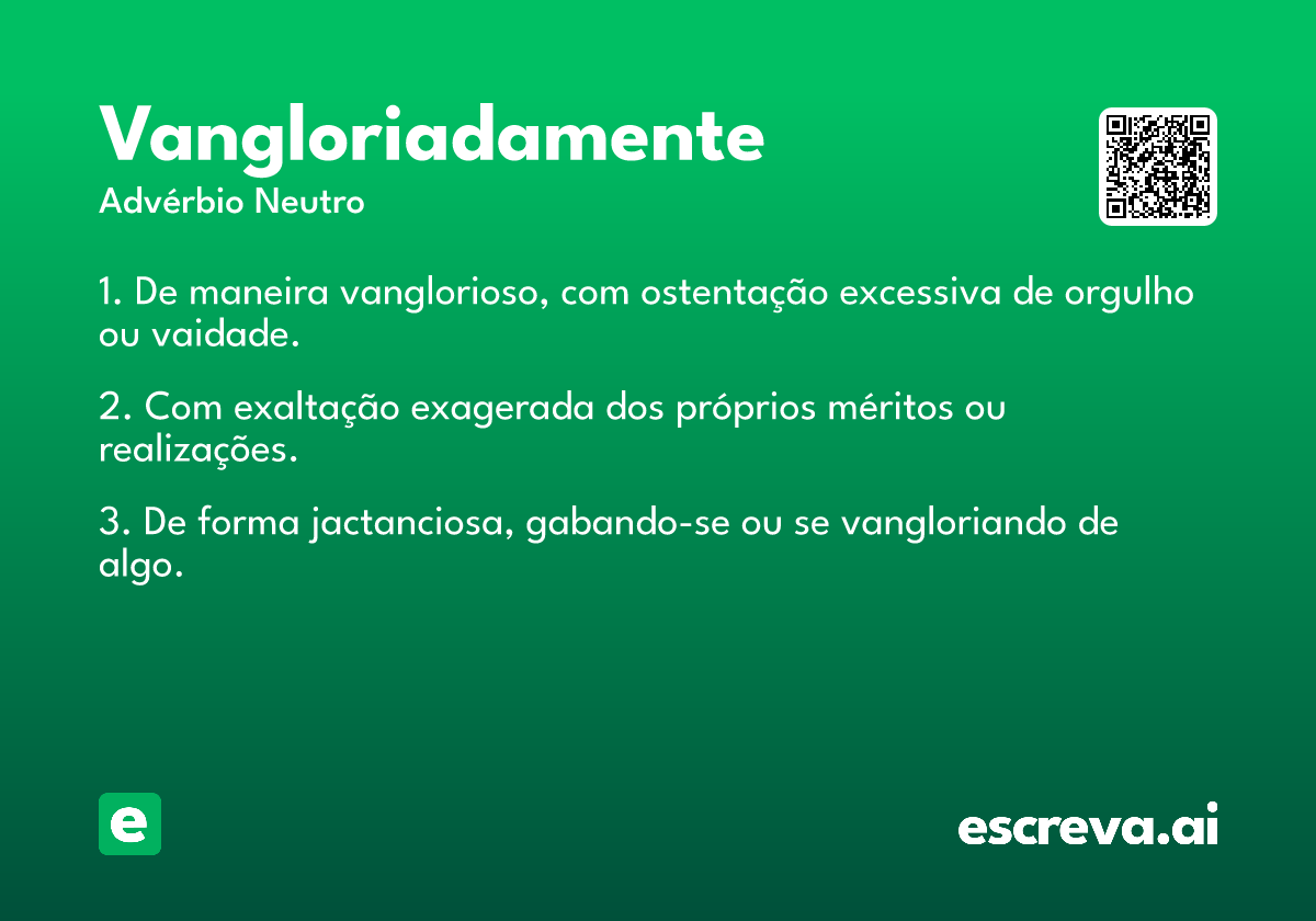 vangloriadamente