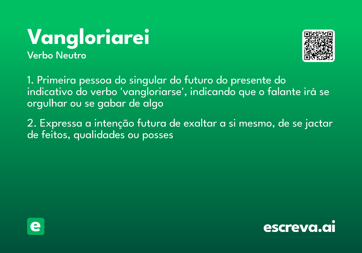 vangloriarei