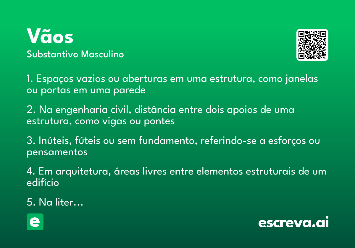 vãos