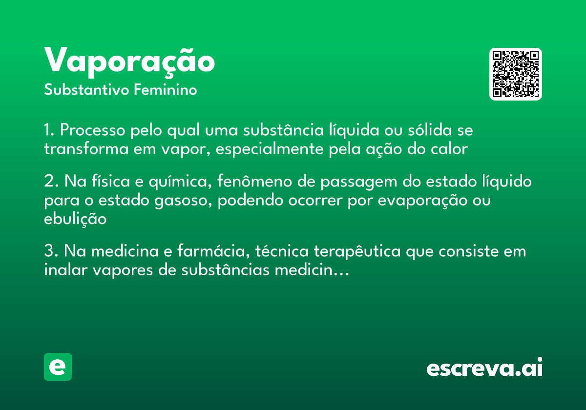 vaporação