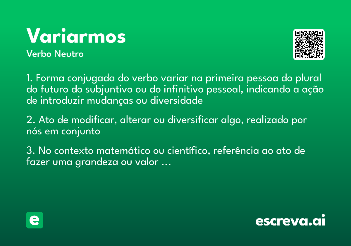 variarmos