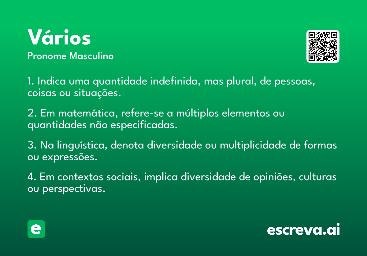 vários