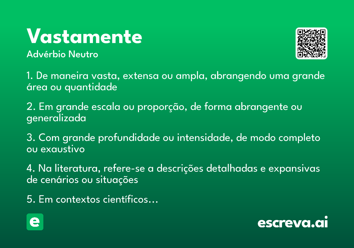 vastamente