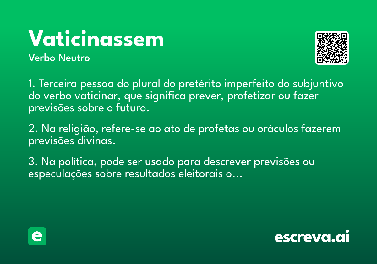 vaticinassem