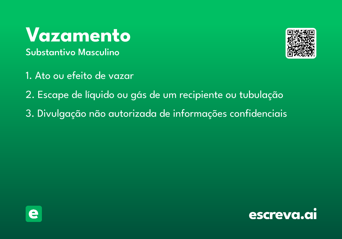 vazamento