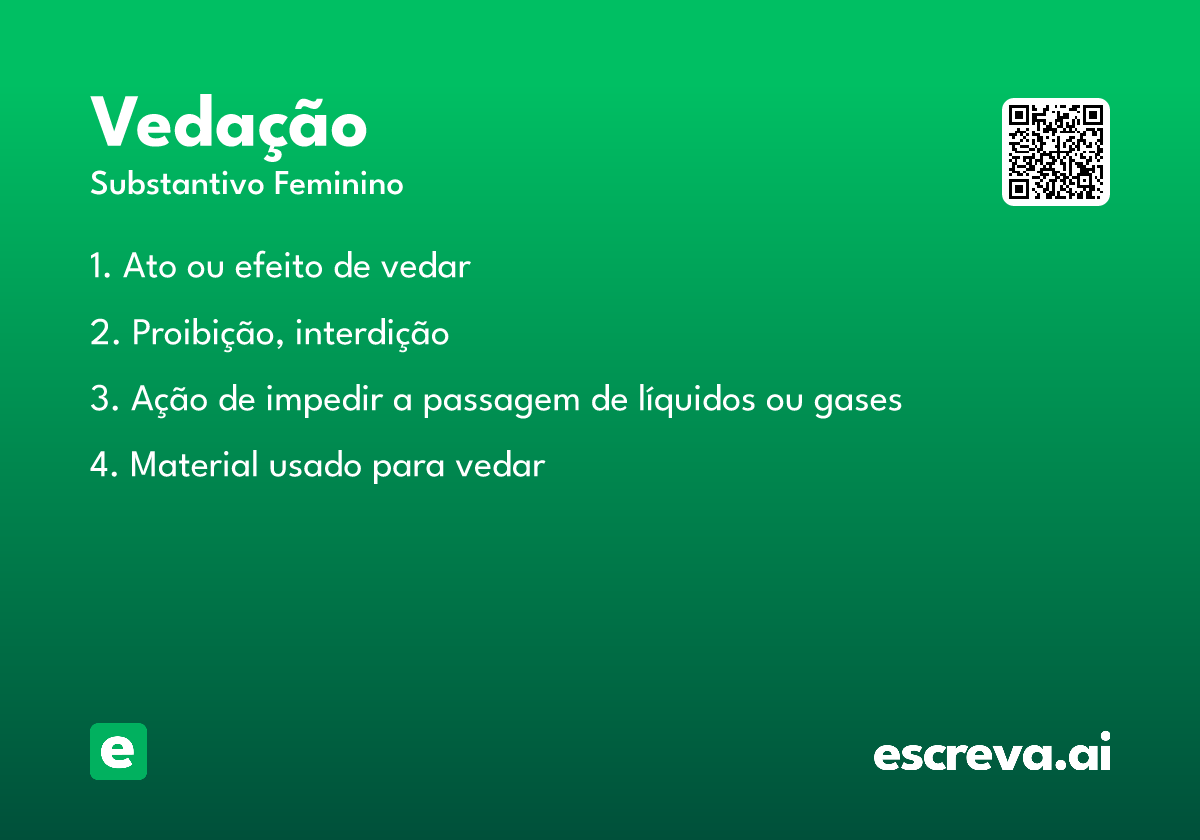vedação