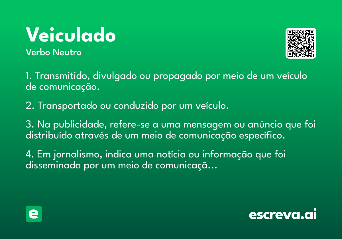 veiculado