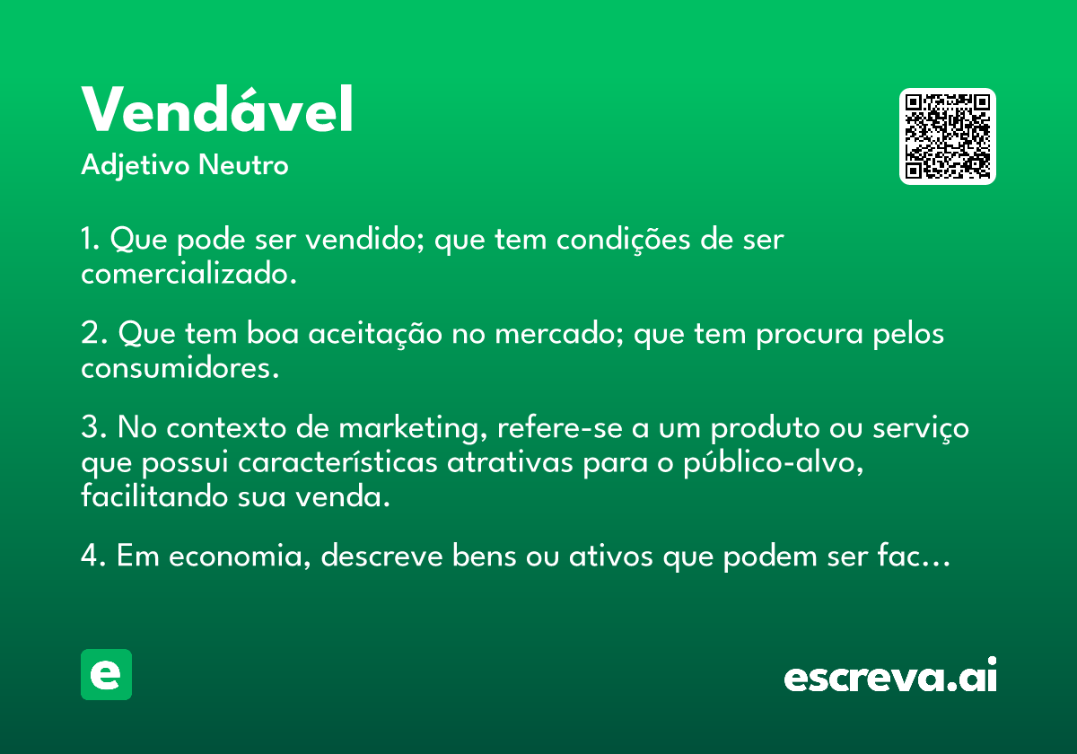vendável