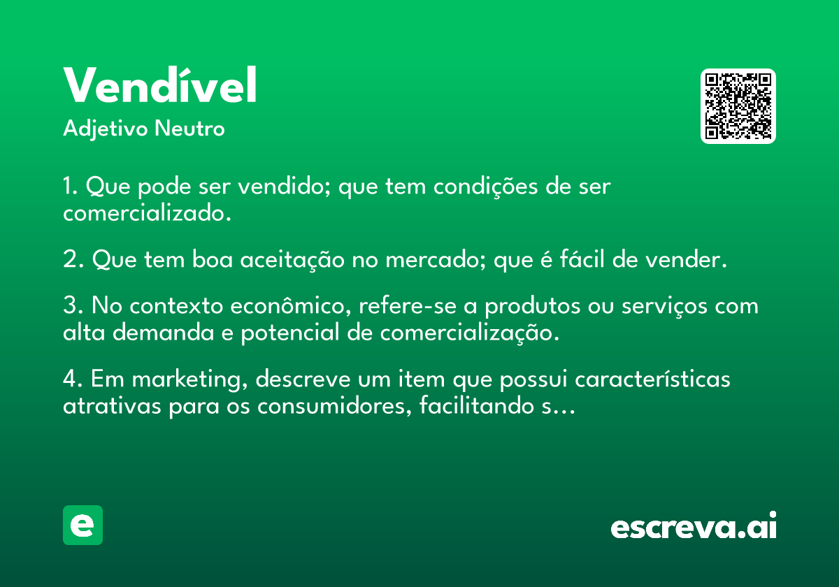 vendível