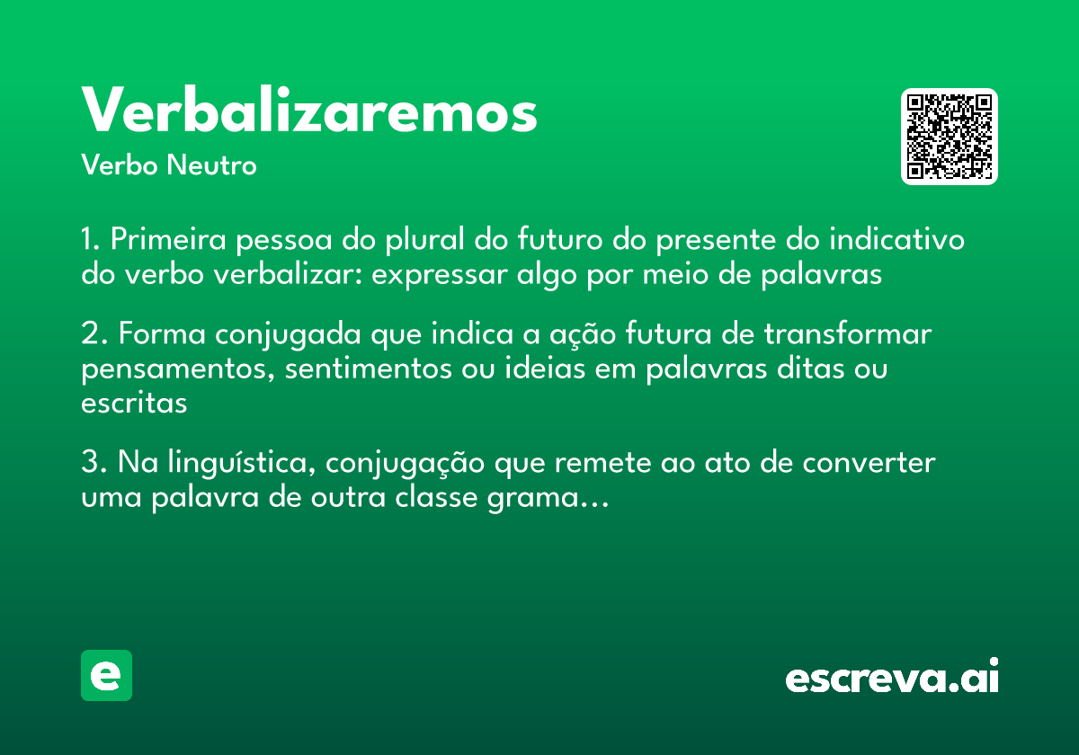 verbalizaremos