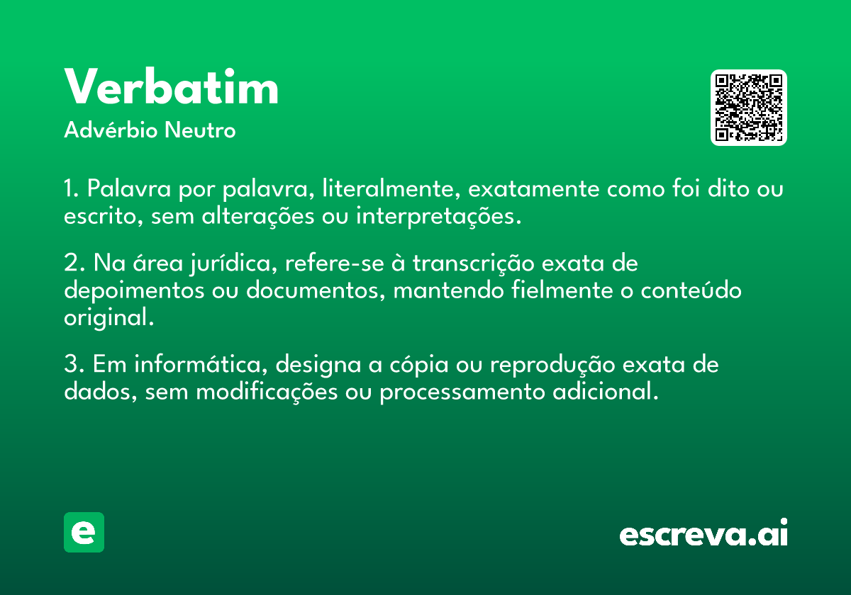 verbatim