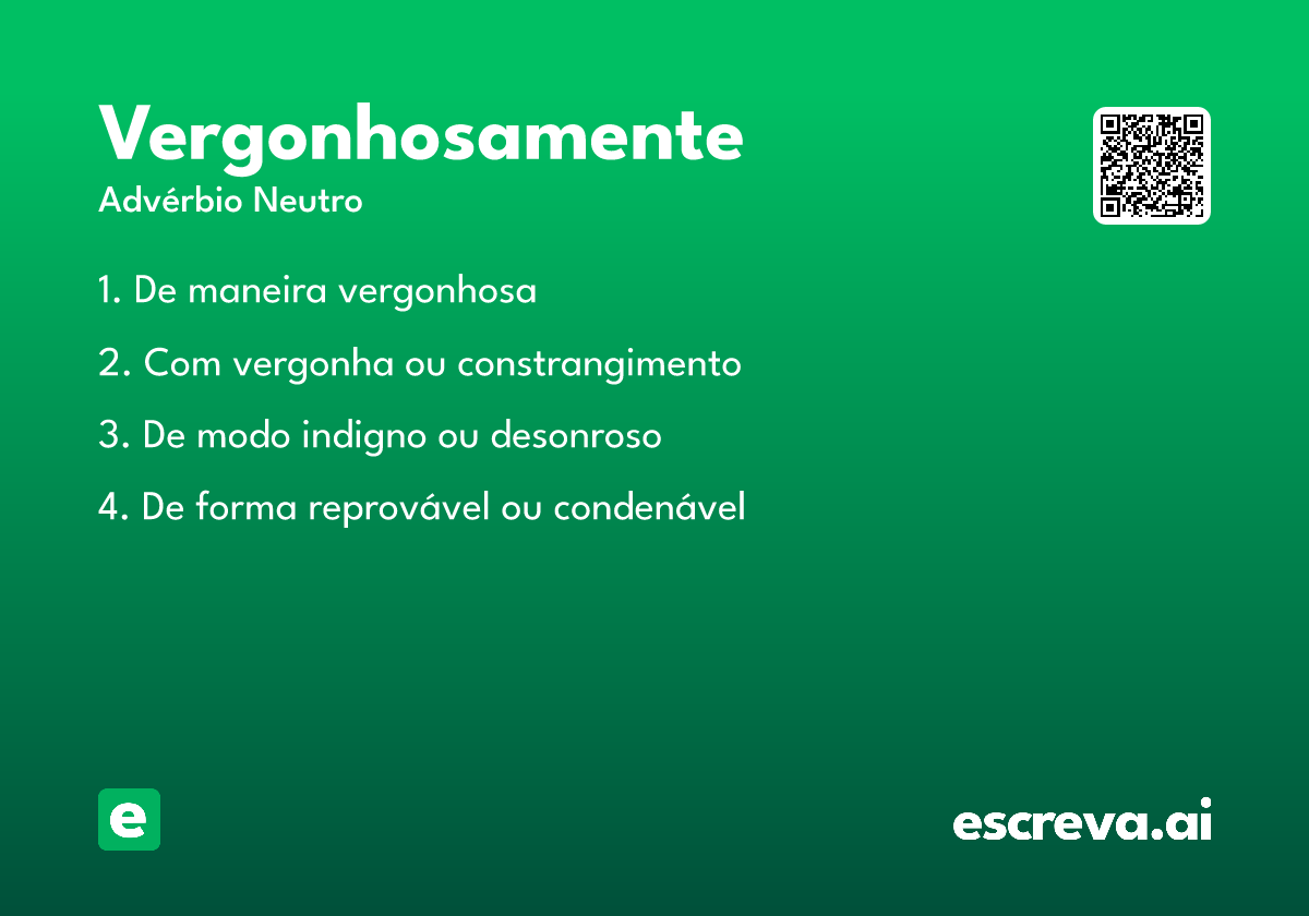 vergonhosamente