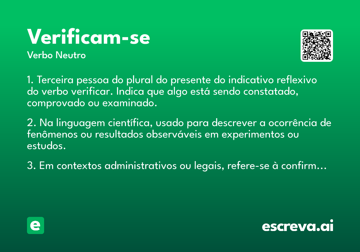 verificam-se