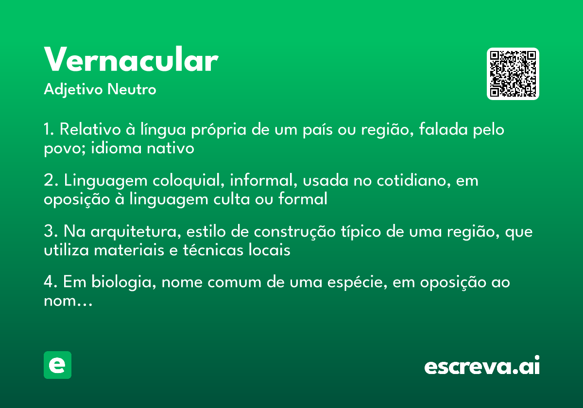 vernacular