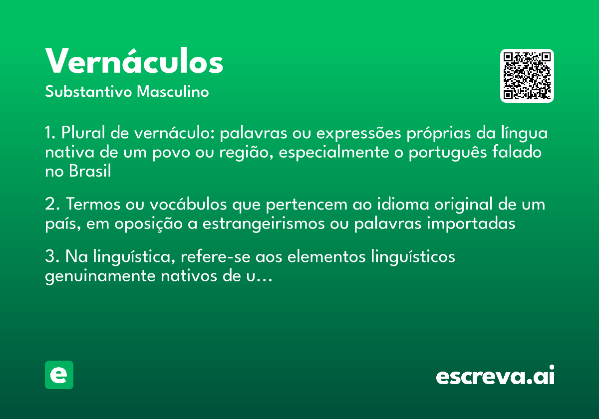 vernáculos