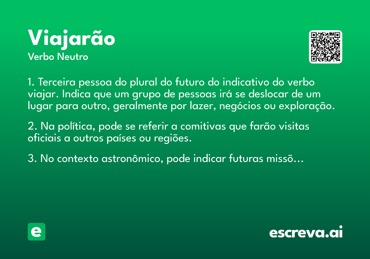 viajarão