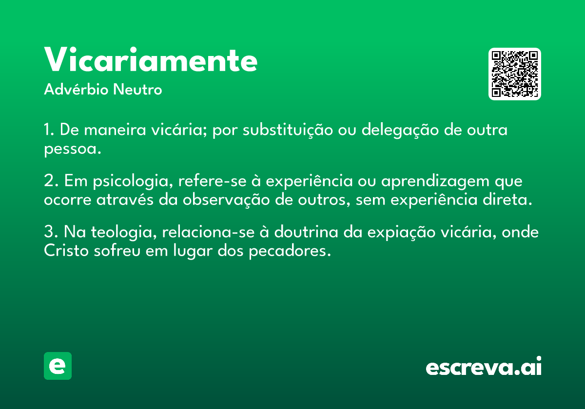 vicariamente