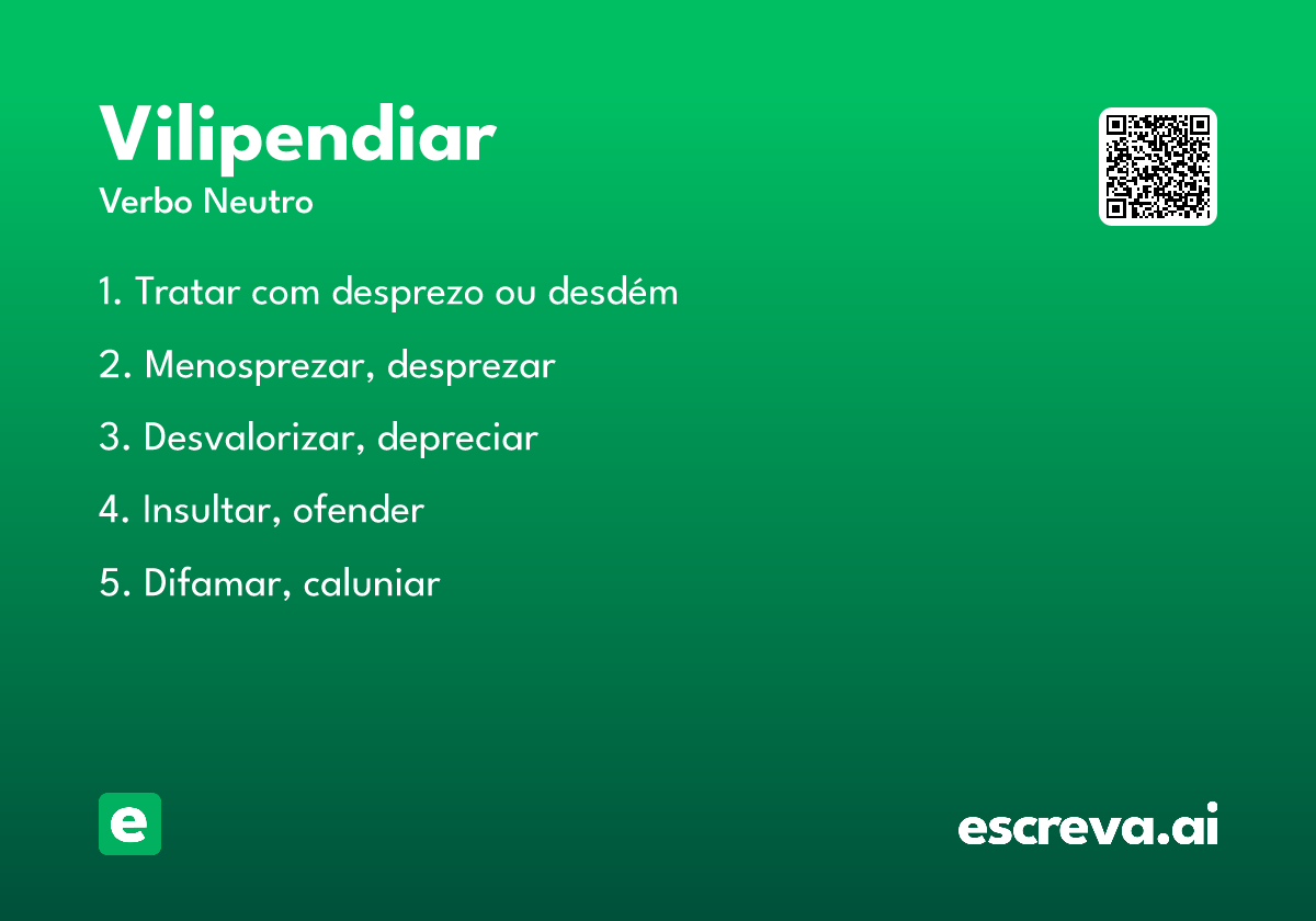 vilipendiar