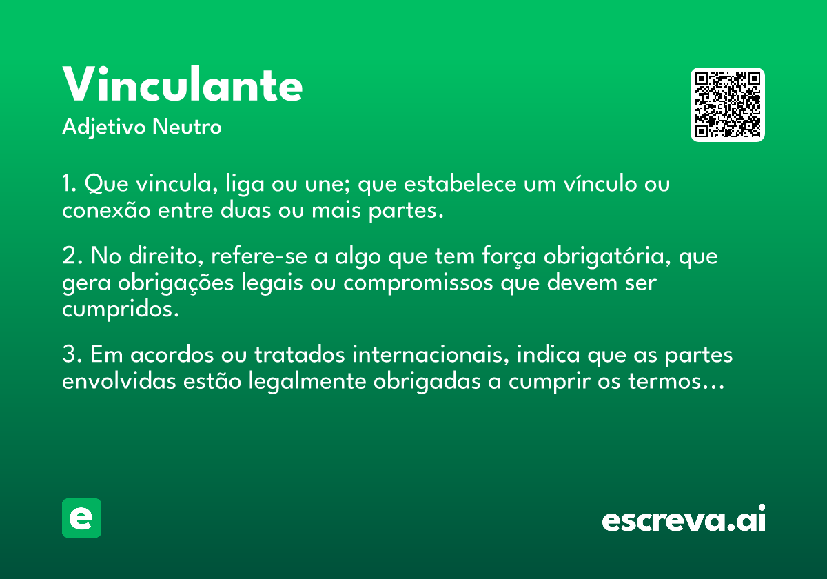 vinculante