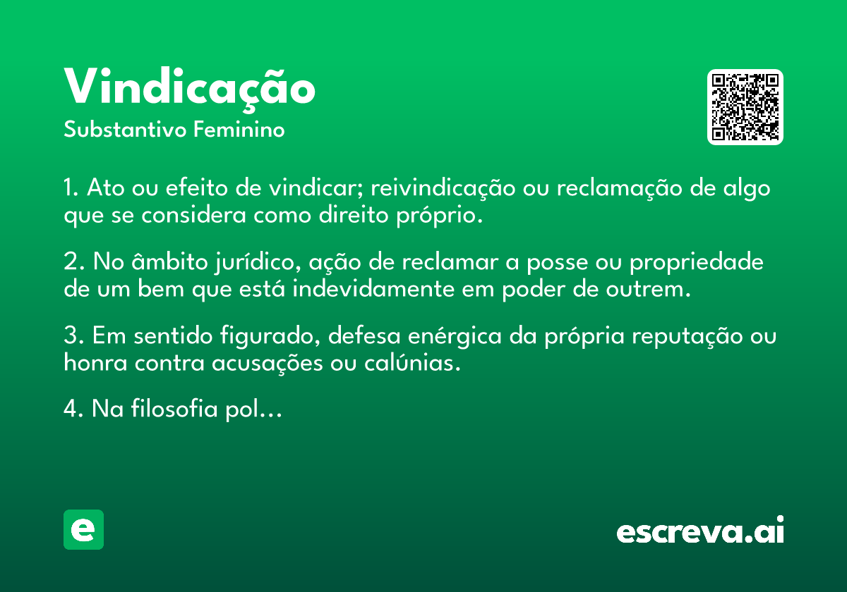 vindicação