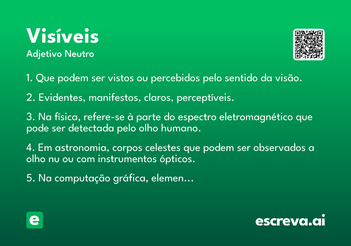 visíveis