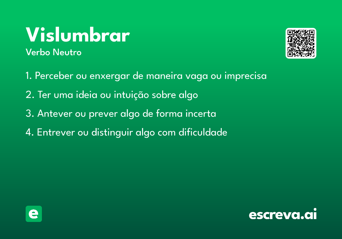 vislumbrar