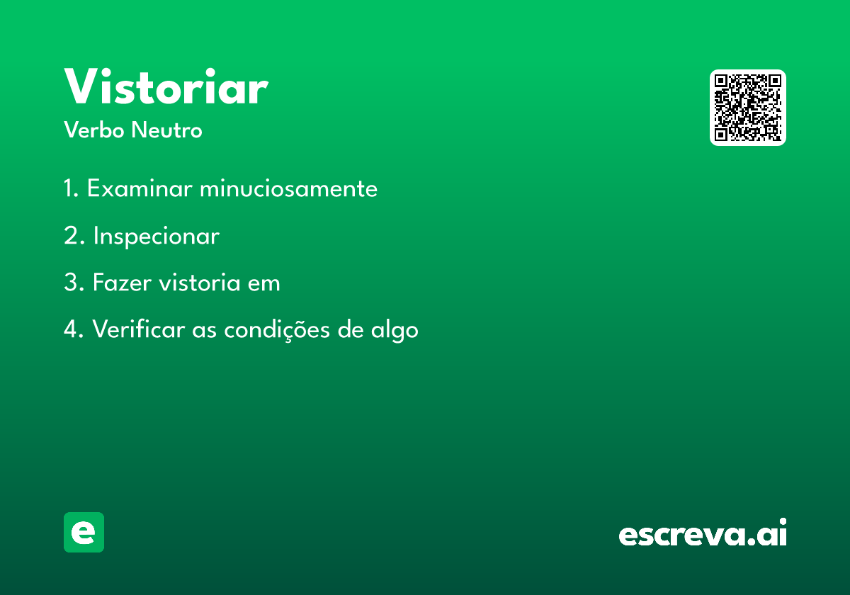 vistoriar