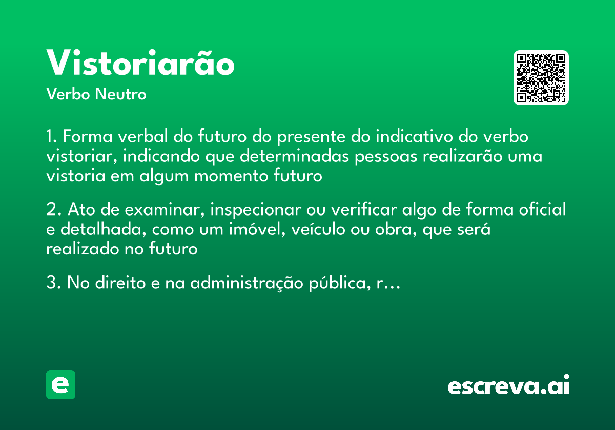 vistoriarão