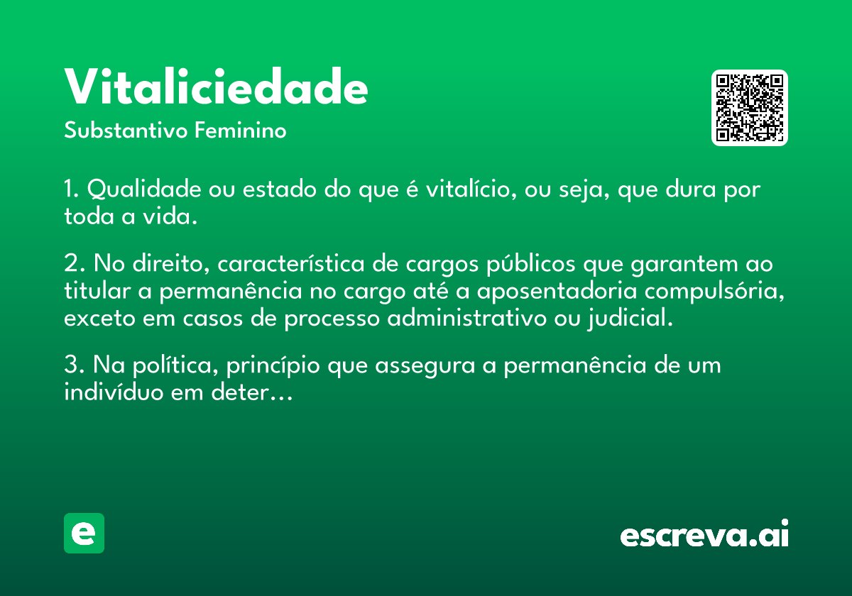 vitaliciedade
