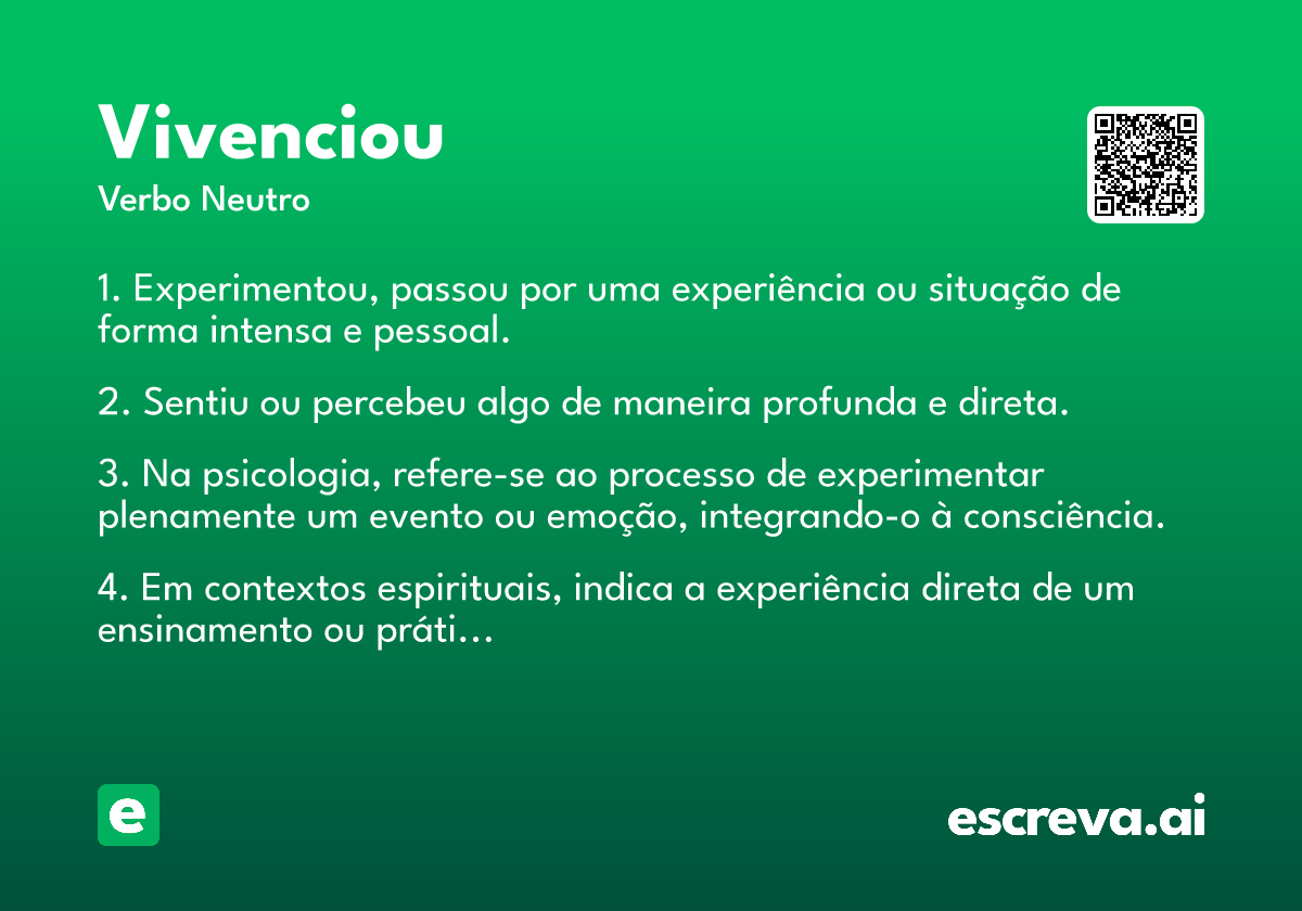vivenciou