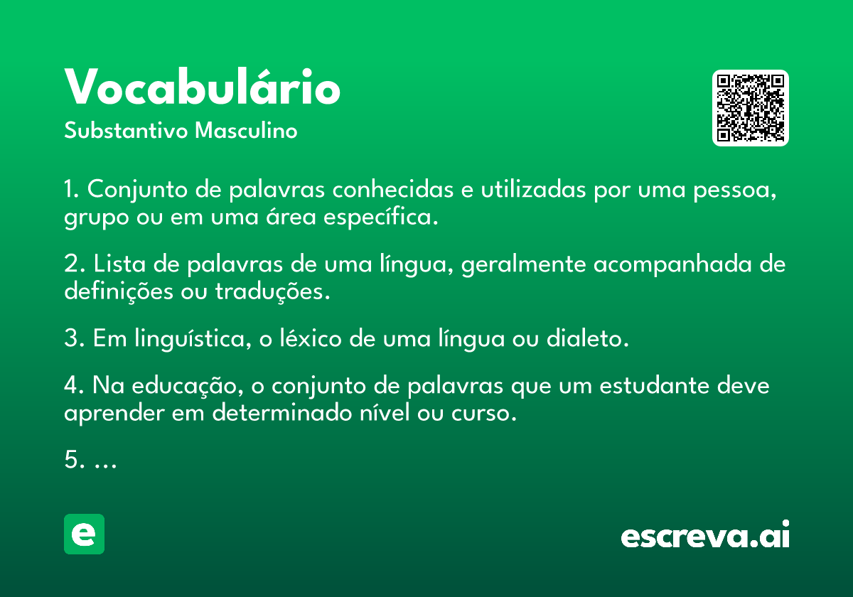 vocabulário