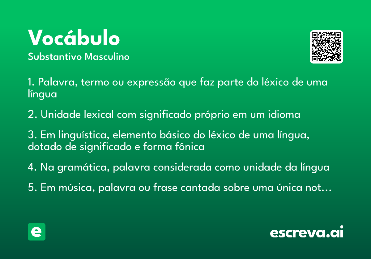 vocábulo