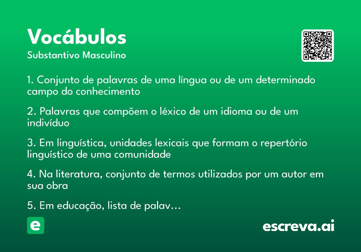 vocábulos