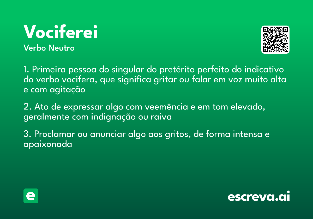 vociferei