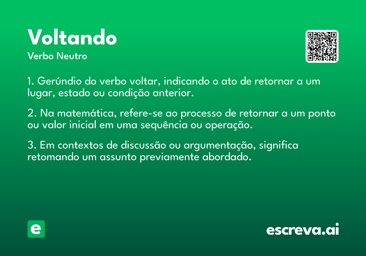 voltando