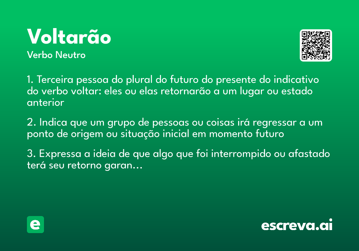 voltarão
