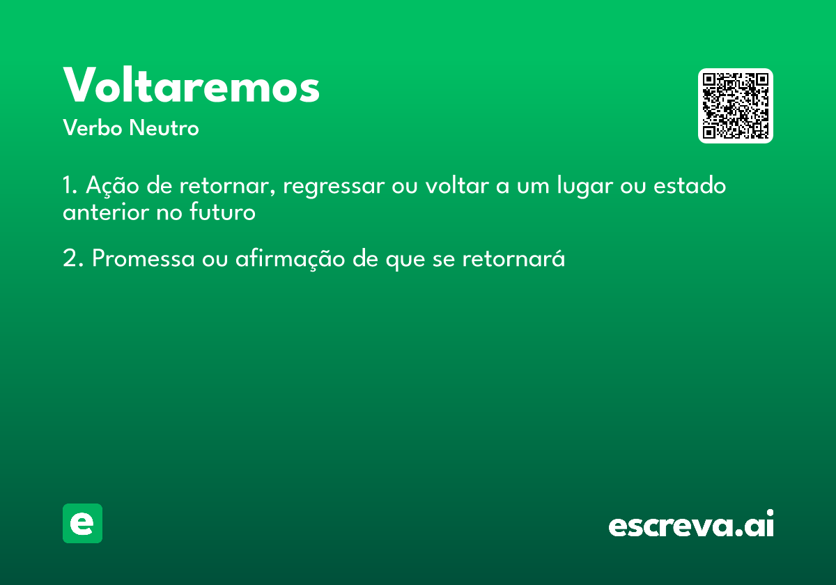 voltaremos