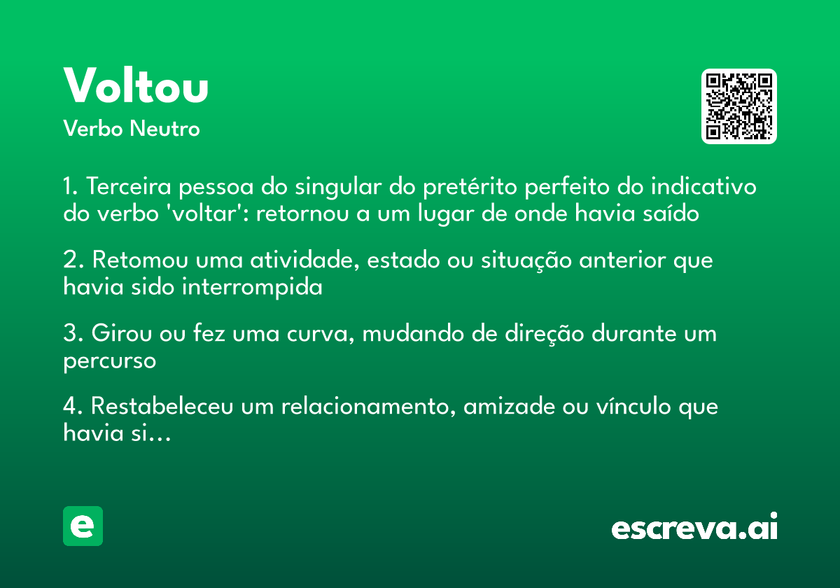 voltou