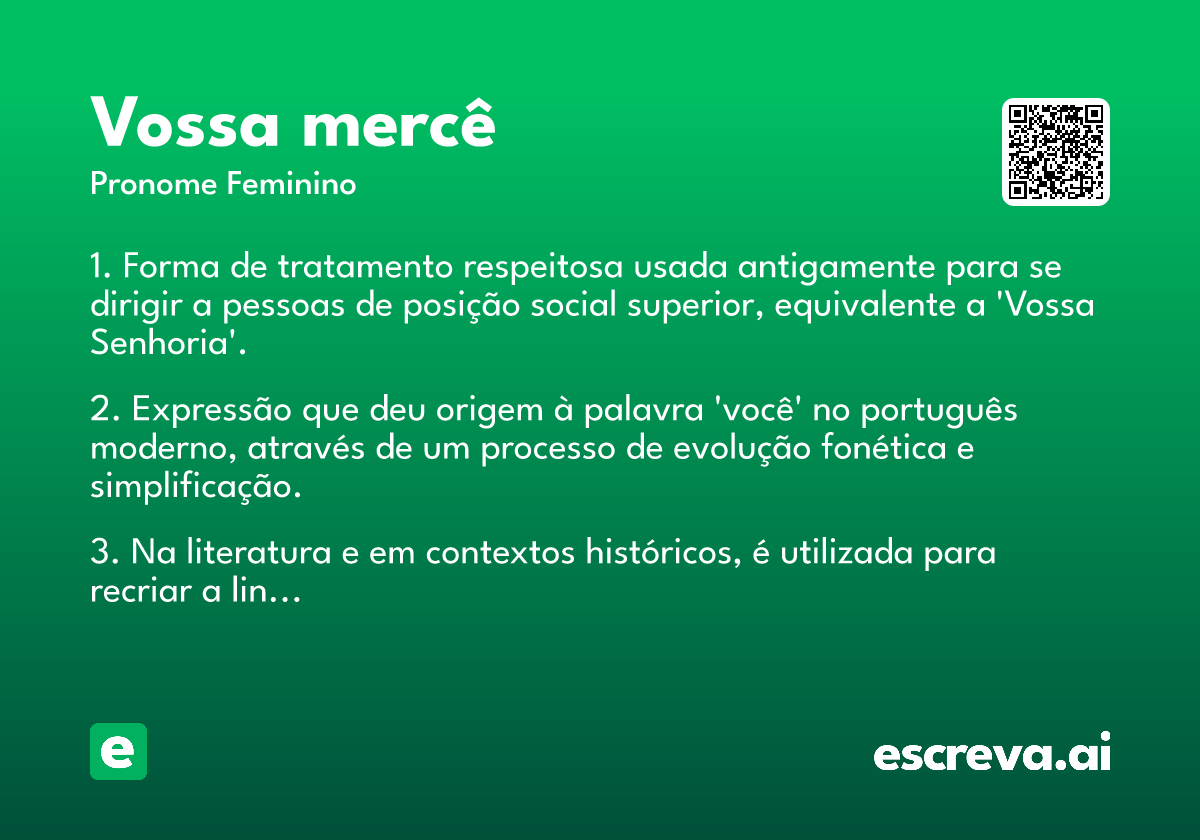 vossa mercê