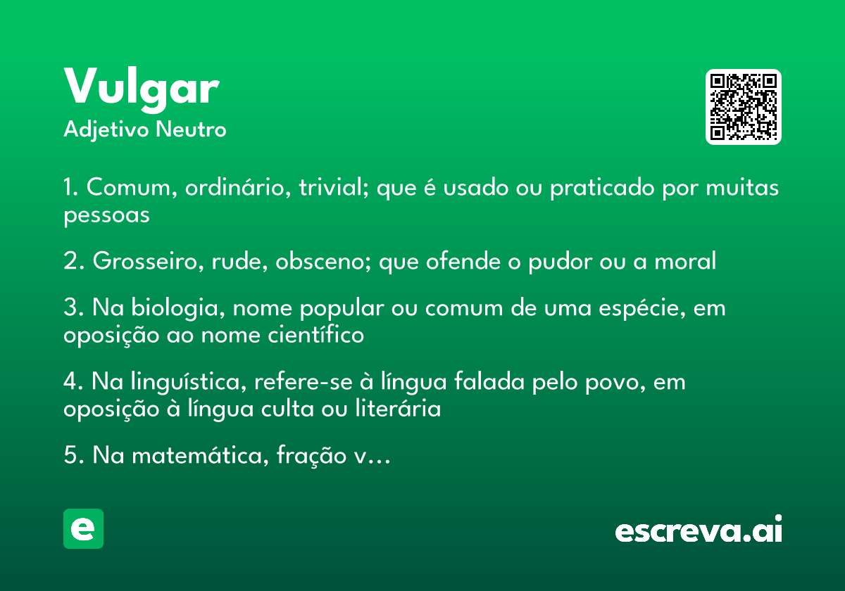 vulgar